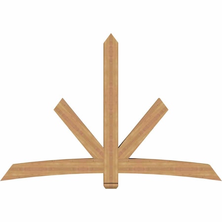 Ekena Millwork Alberta Smooth Timber Gable Bracket, Western Red Cedar, 84"W x 56"H x 5 1/2"D x 5 1/2"F, 16/12 Pitch GBW084X56X0606ALB00SWR